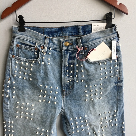 NWT. B sides Stowe Jean Allen Lt. Vintage French Knot Hand Embroider - Picture 9 of 16